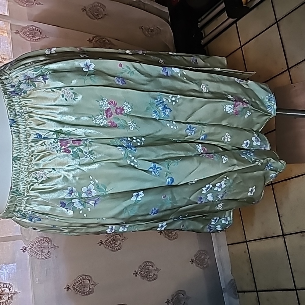 Vintage Green Floral Skirt Size 20WP - Picture 5 of 7
